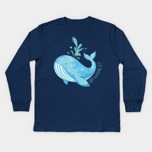 Oh Whale! Kids Long Sleeve T-Shirt